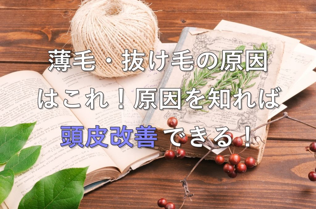 薄毛の原因を知って頭皮改善