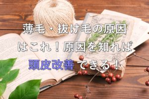 薄毛・抜け毛の原因はこれ！原因を知れば頭皮改善できる！