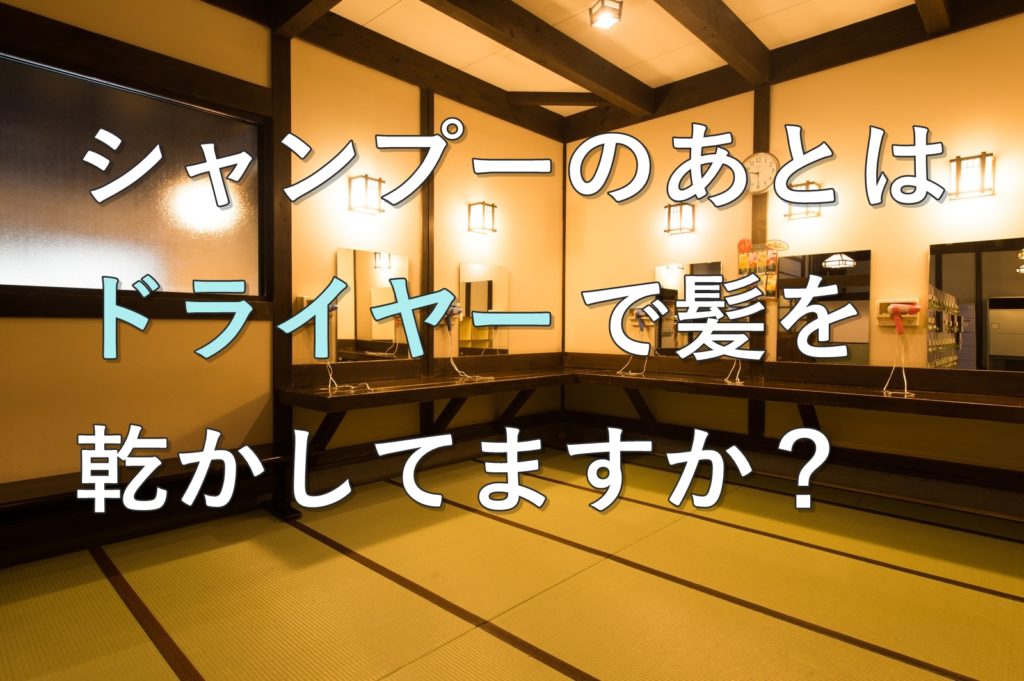 ドライヤーで乾かす